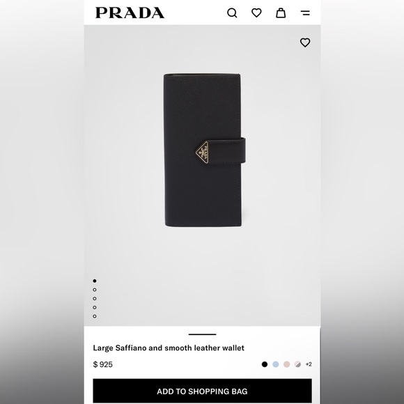 PRADA Large Saffiano and smooth leather wallet - Picture 1 of 13